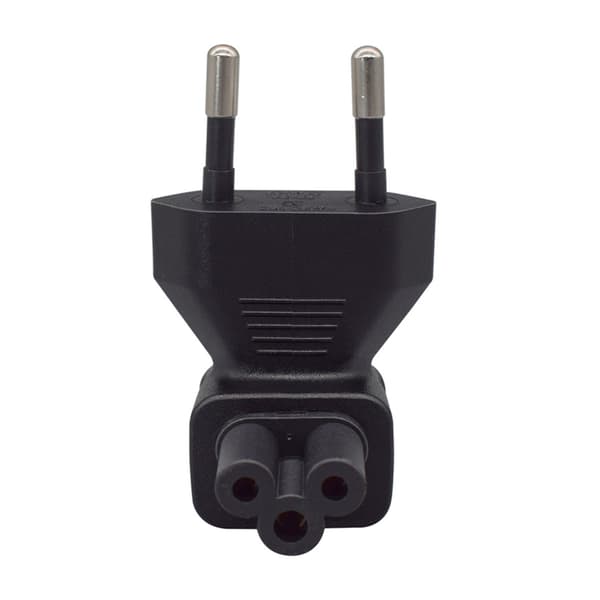 EU4.0MM til IEC320 C5 strømadapter EU-standard 2-pinners til IEC320 C5