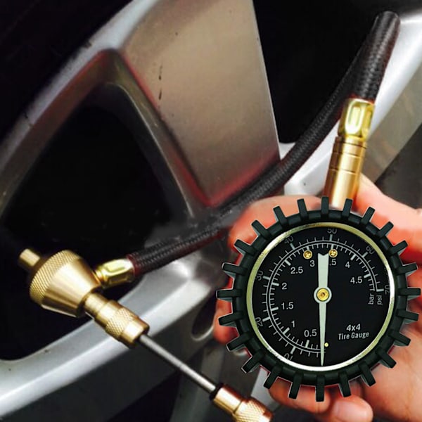Auto Tire Tire Rapid Deflator Tryckmätare Mätare Verktyg Metall Manometer Barometrar Tester Mätare för lastbil Motorcykel Cykel