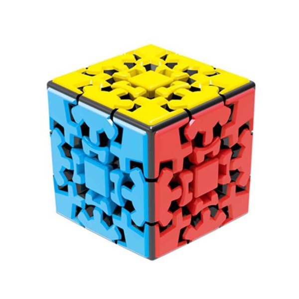 Montessori 3D Pussel Plast Oregelbunden Cube Gear Pusselbräda Jigsaw Early Learning Toy Färgglad Tangram Barnpresent