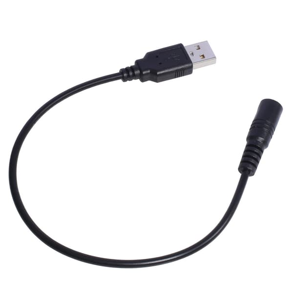 DC strømforsyningskontakt ladekabelforlengeradapterkabel USB til DC5.5x2.1mm