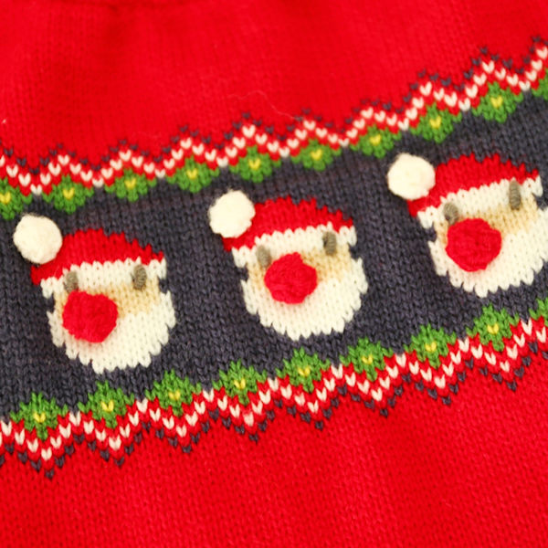 Pet Dog Sweater Jul Husdjurskläder för liten hund Varm tröja Outfit för kattkläder Vindtät mjuk hundtröja Santa claus red swea M