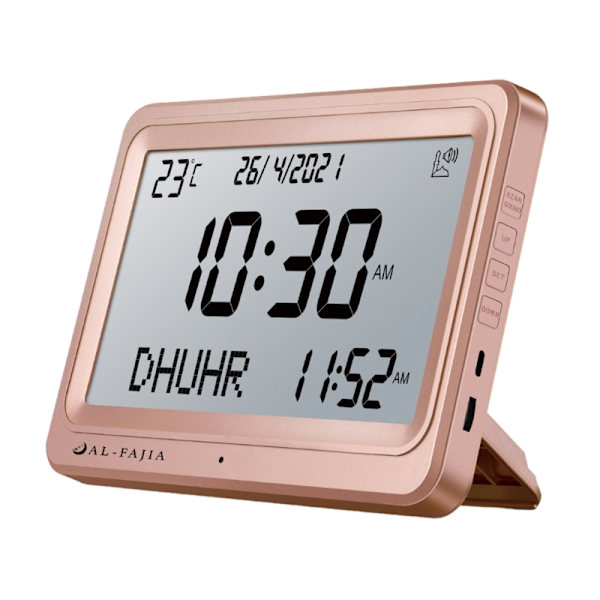 Azan Ur, LED Bønneur, Bordur Læs Hjem/Kontor/Moské Digitalt Ur/Dekorativt Ur Alarm Påmindelse