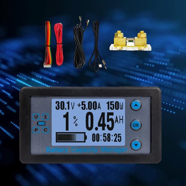 Batterikapacitetsindikator DC8V-120V Bil Motorcykel Voltmeter Spänningsmätare
