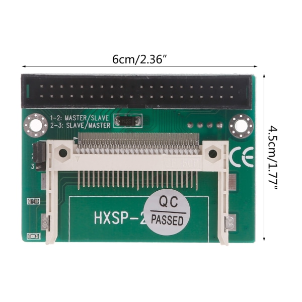 CF till IDE Compact Flash-kortadapter Startbar 40-pin CF till IDE 3,5" HDD hårddiskkonverterare Adapter 3,5" hankontakt