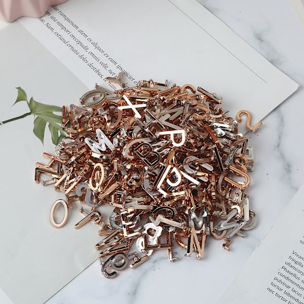 147 st Bokstäver Tecken Siffror Symboler för utbytbar filtbokstavstavla DIY Rose gold