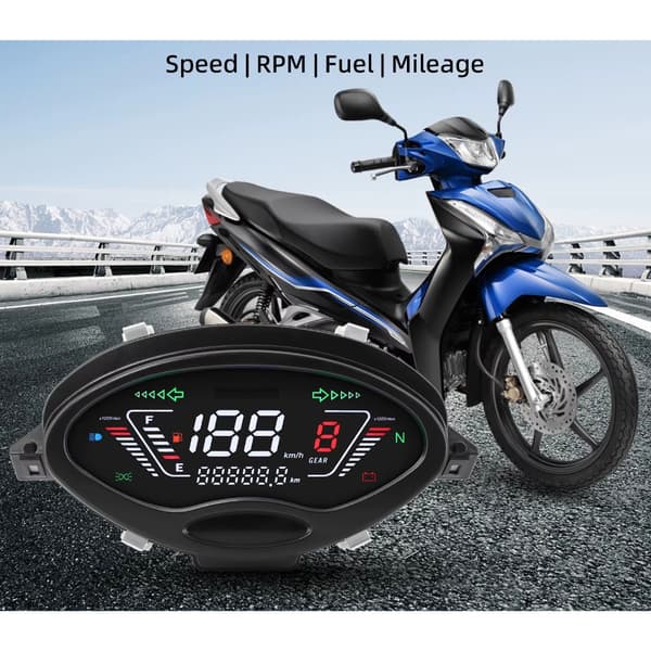 Præcist Motorcykel LCD Digitalt Instrument med Natbelysning Til Wave125S