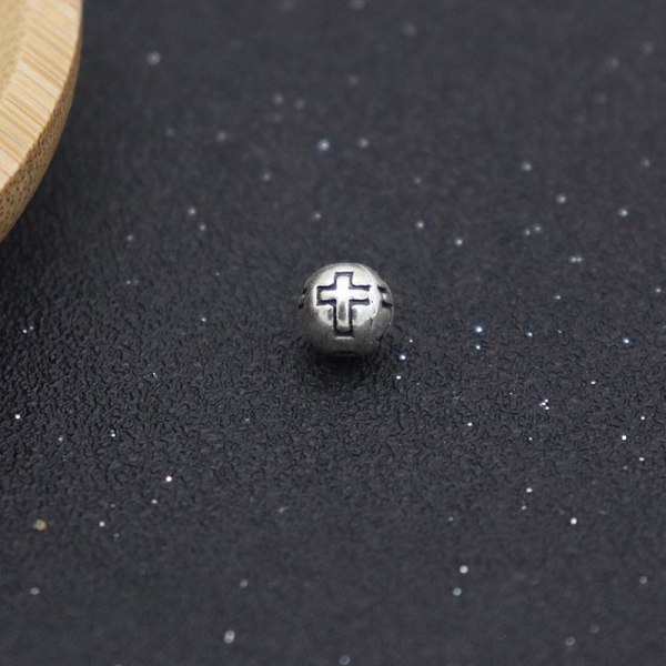 för kors runda pärlor 5 mm oavslutade 100 st/ set Katolsk kristen pärlor dekor