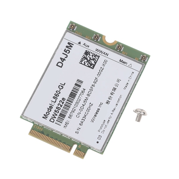 DW5822e L860-GL D4J5M 4G Modul 1Gbps Cat16 4G Kort för M.2 FörDell för Inspiron 7490 Laptop Notebook