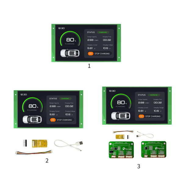 ESP32-S3 Development Board 7" kapacitiv pekskärm - Valfri RS485 ljudexpansion för instrumentbräda för smarta hem null - Full set of screen b