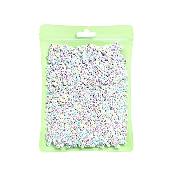 800 stk. Akryl Alfabet Terning Perler A-Z Bogstav Perler DIY Perleforsyninger til Armbånd Halskæde Smykkefremstilling DIY Håndværk