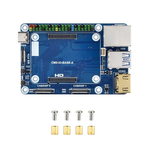 Compute Module 5 Expansionskort med standardanslutningar och GPIO-åtkomst