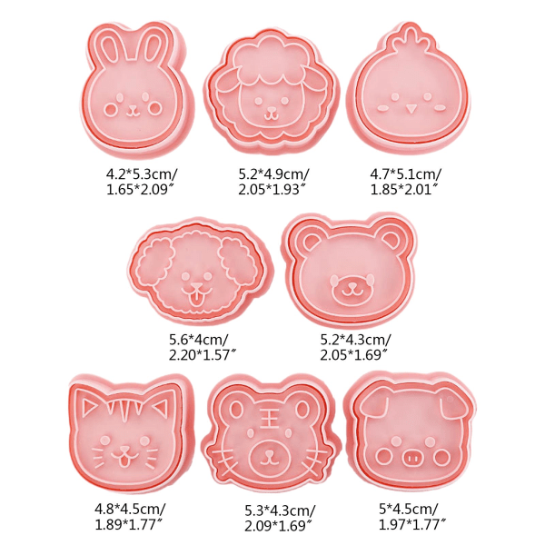 8-pack molds Mould DIY Bakning Cookie Cutter molds