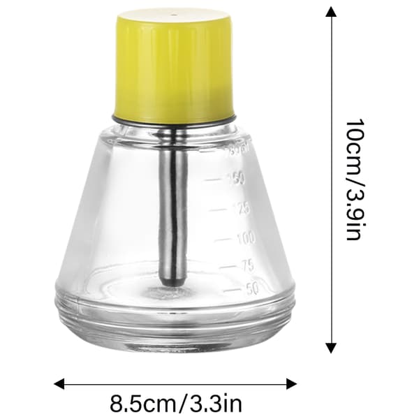 Klar pumpeflaske 6Oz/180ml glas neglelakfjerner tryk ned