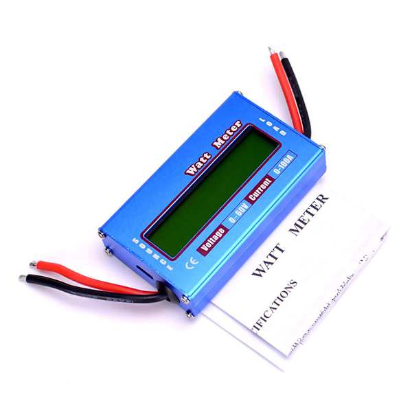 Digital LCD Display Blå DC 60V 100A Balansspänning Batteri Strömanalysator Wattmätare Kontroller Balanserare Laddare RC Verktyg