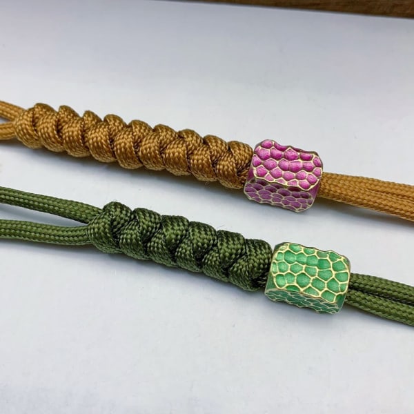 Mässingsband Bead Paracord Beads Paracord Bead Lanyard Beads Knivar Pendel Ficklampa Armband Fallskärmssnöre Pärlor Green