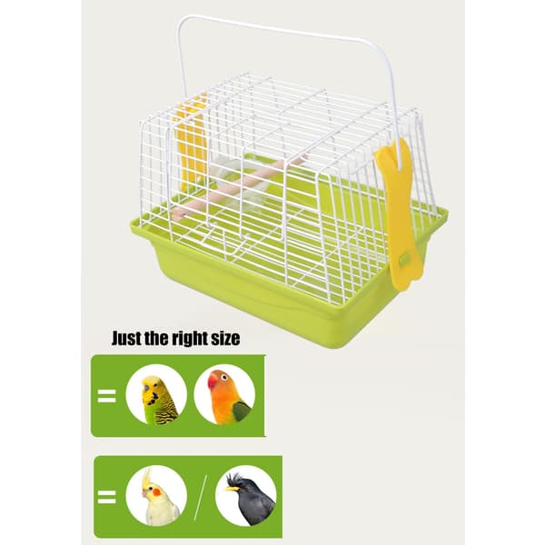 Jern Bærbare Fuglebursbærere til Udendørs Rejser Papegøjer Conures
