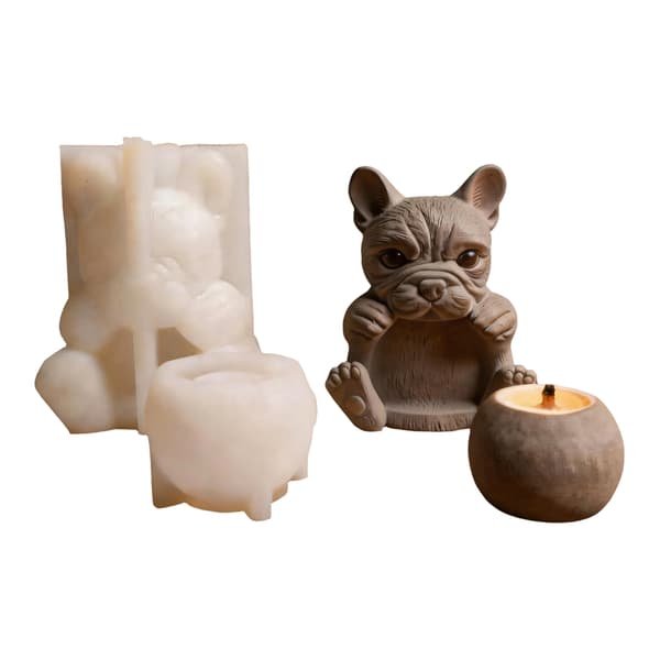 Sjarmerende hund silikonform flott for DIY-kunst og gaveproduksjon