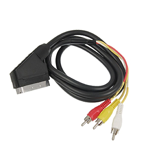 1,8 m/6 fot RGB-linje scart till 3 RCA-videokablar för NES för FC Högkvalitativt byte av kabelspeltillbehör