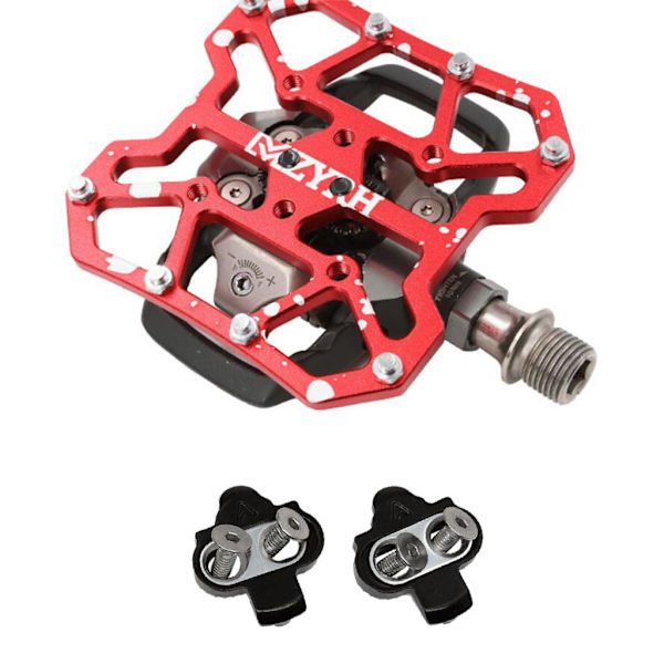 SPD MTB Cykelklotsar Pedal Klämlösa set Racing Ridutrustning för Wellgo WPD-98A SH51 SH55 SH56