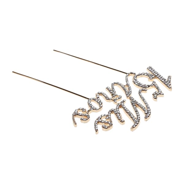 Glitrende Bling Nummer 15 Mis Anos Bogstaver Kagepynt til Rhinestone Legering Cupc