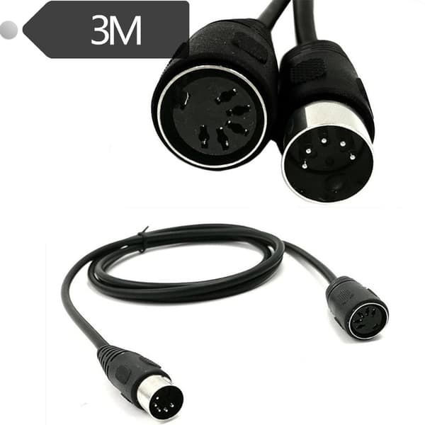 MIDI 5-Pin DIN Han Hun Kabel til Keyboards og Lydmodul Tilbehør
