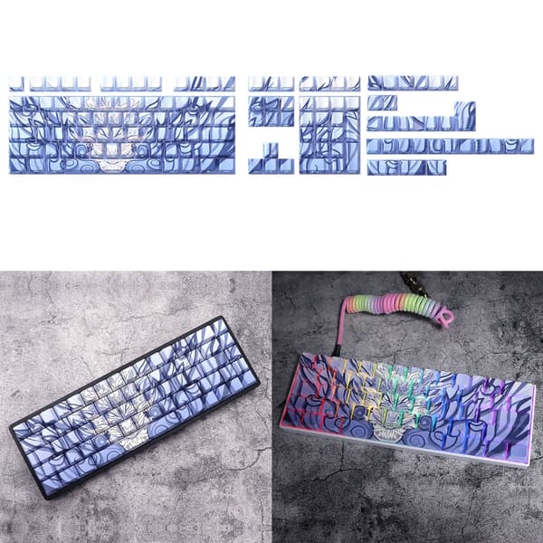136 stk. Drage Keycap Sæt Sideprint Bagbelyste Keycaps Orlong Tema Keycaps
