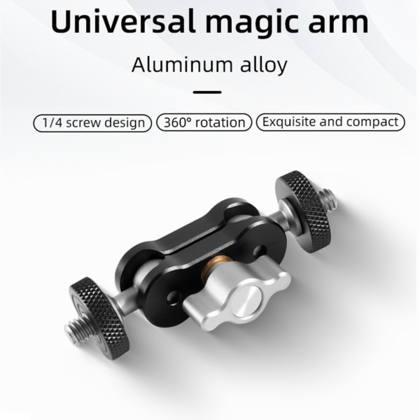 Universal 1/4-gränssnitt Aluminium Magic arm Mobiltelefoner Fotografi Fyllningsljus Extern Konstig hand