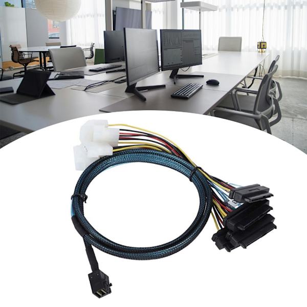 Serverforbindelseskabel MiniSAS SFF-8643 til 4 29Pin SFF 8482 Stor 4P Strøm