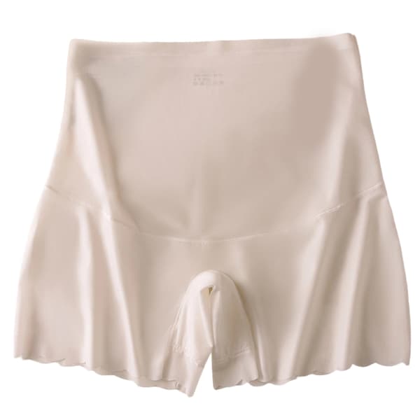Bløde graviditetstrusser sømløse shorts til daglig brug og maveunderstøttelse White 3XL