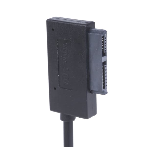 USB2.0 til 7+6 13-pinners Slimlines SATA-kabel for bærbare datamaskiner, liten størrelse