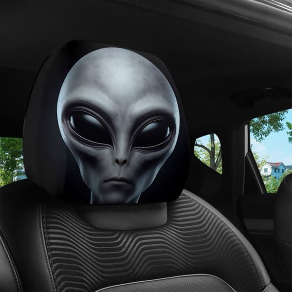 Bilbarnstolsöverdrag Alien Ansiktsuttryck Snabb Installation Nackstödsöverdrag