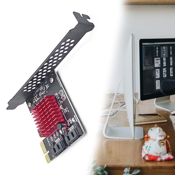 Full Speed PCIE 1X GEN3 til SATA3.0 Udvidelseskort 6Gbps til Stationær PC