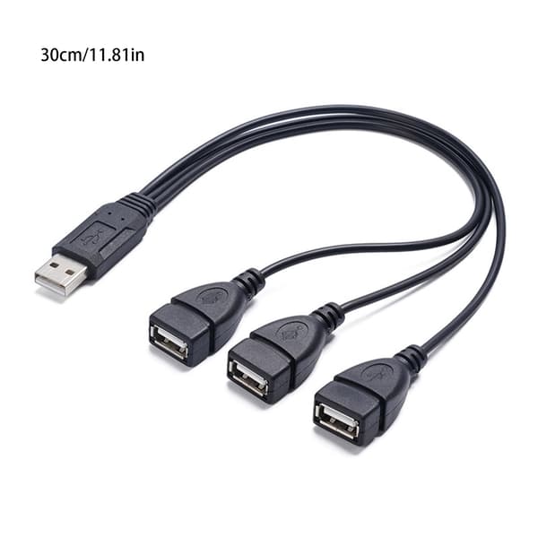 USB2.0 Han til tredobbelt hun splitterkabel med dataoverførsel til tablets PC