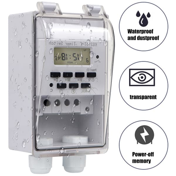 Digital Timer Controllers Vattentät Programmerbar Timer för Inomhus- och Utomhusbruk