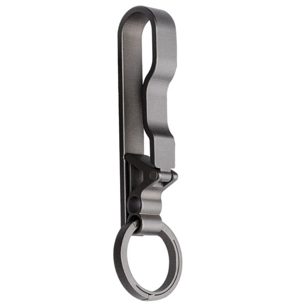 Bältesnyckelklämma,titan karbinnyckelring Ringhållare för de flesta bälte,lättviktsavtagbar nyckelringsklämma med snabbkoppling Large