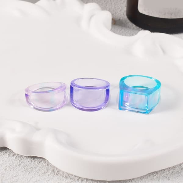 Silikone Ringform Sæt til Smykker Krystal Epoxy Resin 3 Sammenhængende Ringe Form