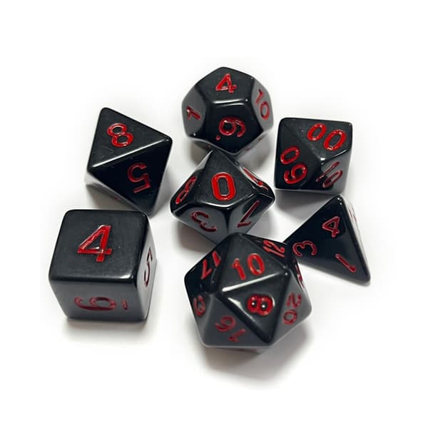 7 st DND-polyedriska tärningar RPG-tärningar för fängelsehålor-och-drakar, Pathfinder-MTG, D&D-rollspel, set Yellow