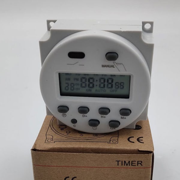 CN101A 16A mikrodatortimer 110V/220V/24V/12V LCD-skärm Power Programmerbar Digital för tidsbrytare Relä Hållbar 24V