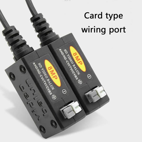 8MP Video Balun BNC Over Cat5e Extender For Sikkerhetssysteminstallasjon