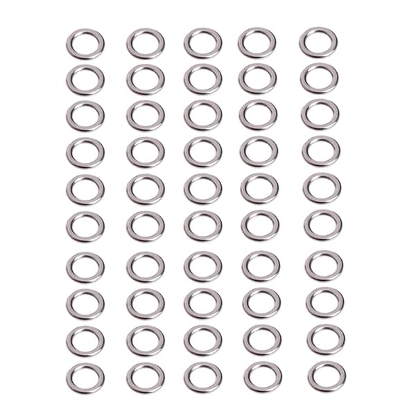 50st Fiske Solid Rostfritt Stål Snap Split Ring Lure Tackle Connector Ny L