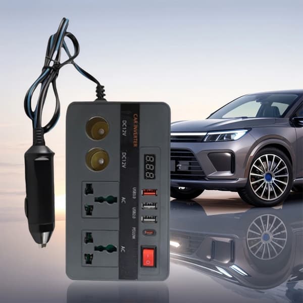 Bærbar 300W bilomformer til roadtrips