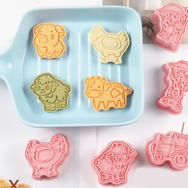 Formkakeutstikker med gårdsdyrform, gave til bakeentusiaster