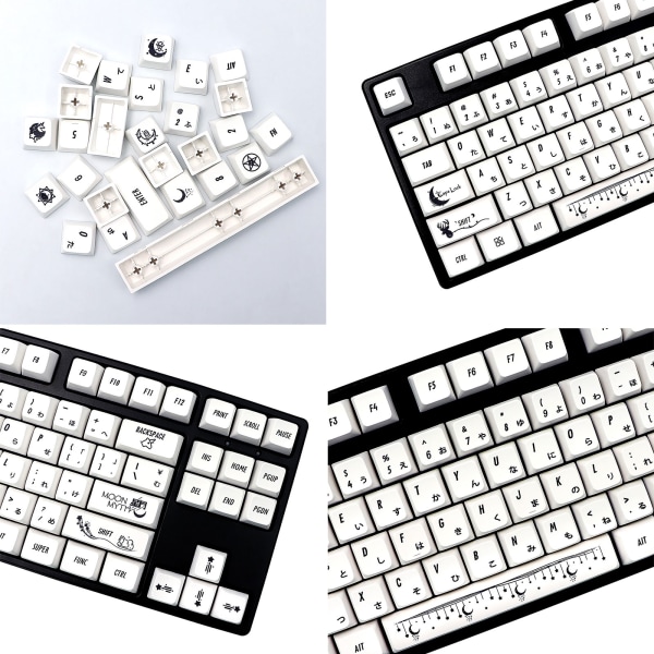 138 tangenter PBT Keycaps MDA Profile DYE-SUB Custom Moon Myth Keycaps Set för mekaniskt tangentbord 60/61/64/68/78/84/87/104 English