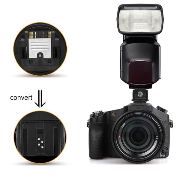 Professionell TF335 Blixtskoadapter Konverterare för A7S A7SII A7R A7RII