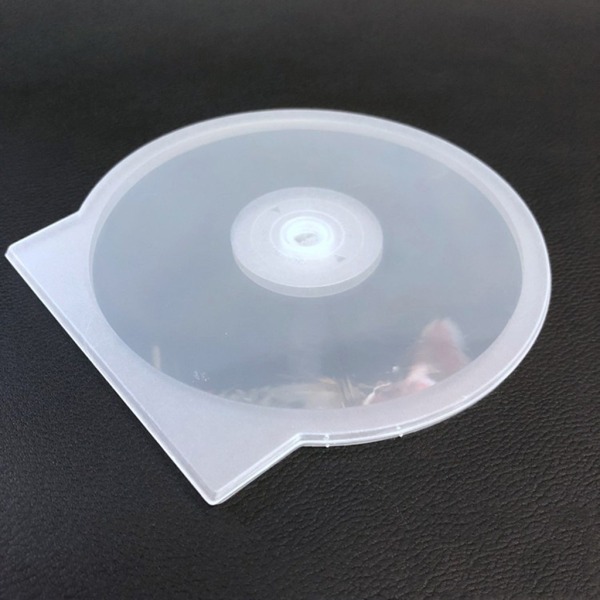 50 stycken klar genomskinlig plast CD-skivor DVD-fodral Halvcirkel förvaringshållare Väskor Lådor 4,72"
