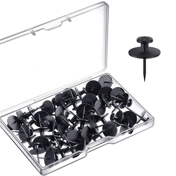 30 stk. Metal Push Pins I-form Kortnåle Tommelfinger Knapper Pushpins til Korktavle, Syning Pins til Stof Syning