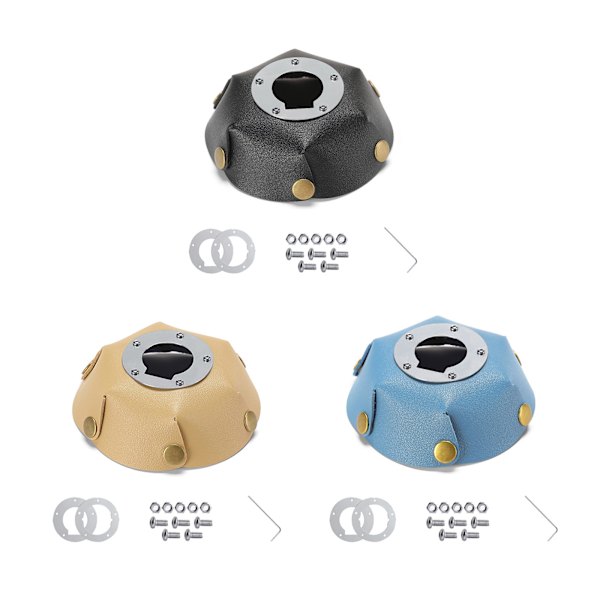 Varm atmosfär Dekorativt ljus Pu Läder Lampskärm Cover Campingtillbehör Design i ett stycke LED Spotlight Protectiv Smog blue