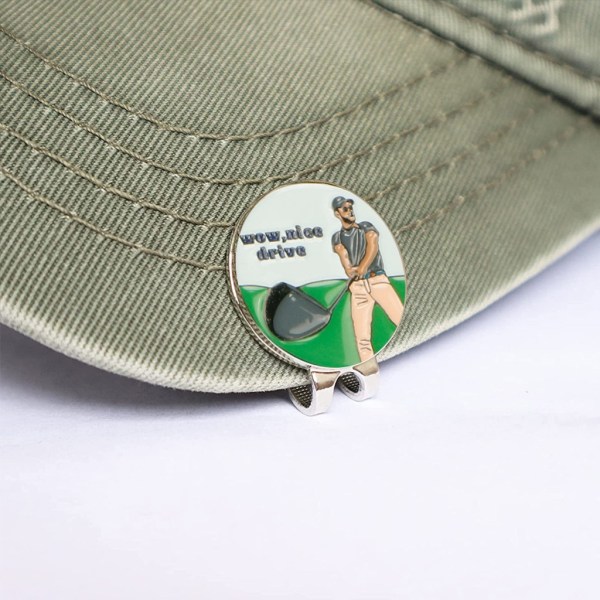 Golfbollsmarkörer med hattklämmor värdeuppsättningar för män Kvinnor golfare, avtagbar fästes enkelt på cap Premium-presenter 3