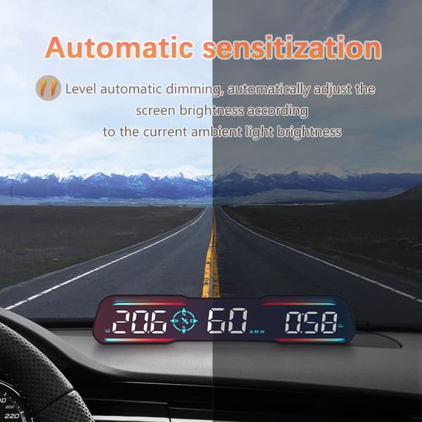 Bil Hastighedsdisplay Alarm Påmindelse Meter Ur Auto Digital Speedometer ABS+PC