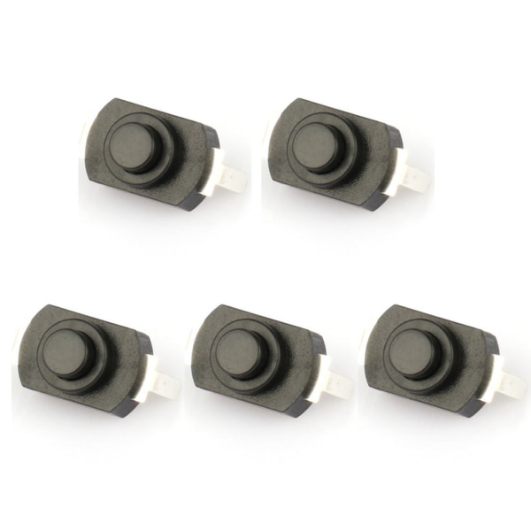 5st Multi typer Slitstark Ficklampa Switch Tryckknapp Lampa Knapp Switch Mini Miljöskyddsbrytare Switch Spärr 8